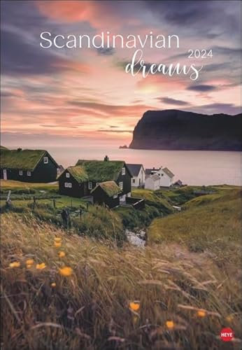 Scandinavian Dreams - Kalender 2024 - Heye-Verlag - Wandkalender, der die unendliche Weite und Ruhe Skandinaviens einfängt - 37 cm x 53,5 cm