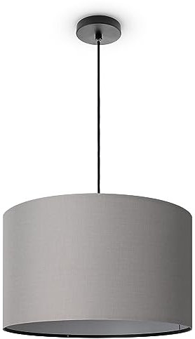 Paco Home Deckenlampe Pendellampe Aus Aluminium Und Stoff Hängelampe Ø45,5cm Breit Wohnzimmerlampe Esstisch Esszimmerlampe E27 Einfarbig 1 Flammig