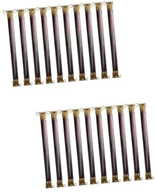 SEWACC 20pcs Metal Flex Frames DIY Handbag Hinges Replacement Spring Clips for Canvas Craft
