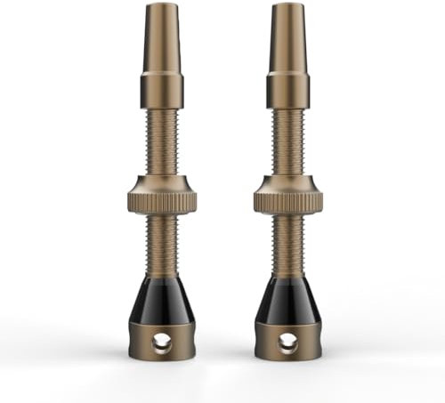 Shredr. Tubeless Ventil Set | Presta für Schlauchlos-Reifen | Superleichtes Alu, Bunt Eloxiert, Französisches Ventil | Für Normale Tubeless-Felgen (Bronze, 44mm)