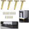 Metal Furniture Legs Pack of 4 9.84inch/250mm Oblique Tapered Table Legs for TV Cabinet Chair Sofa Gold Color