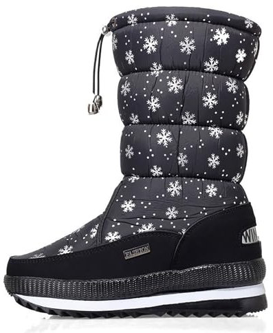 CEWIFO Stivali Alti con Tacco Offerta Stivali Uomo Impermeabili Stivali Alti Al Ginocchio Stivaletti da Donna Stivaletto con Tacco Donna Stivaletti Pelle Donna Stivaletti In Pelle Donna