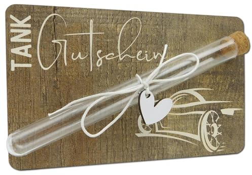 Tankgutschein Geldgeschenk I Originelles kleines Geldgeschenk & Gutscheinidee I Geschenk für Autofahrer I Geldgeschenke & Geldverpackung I Tank Gutschein – Führerscheinprüfung bestanden