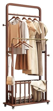 Générique Grand Porte-Manteau sur Pied – Cintre en Bois Massif pour entrée et Chambre – Rangement élégant au Sol pour Manteaux, Chapeaux et Accessoires – Design Durable et Moderne