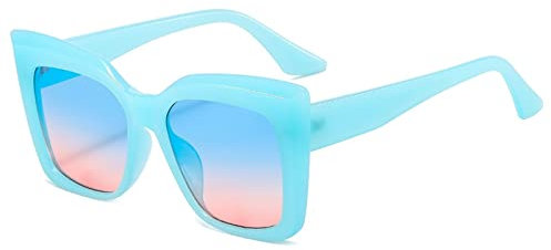 JZWCHQ Herren- und Damen-Sonnenbrille mit quadratischem Druck, Outdoor-Urlaub, Internet-Promi-Brille (Farbe: B, Größe: Medium), g, Einheitsgröße