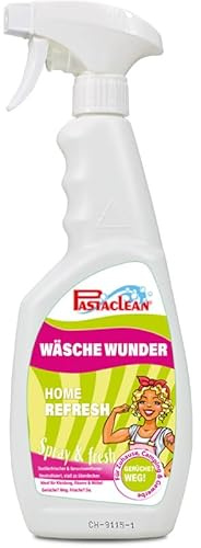 Pastaclean Textilerfrischer (750 ml) Geruchsentferner für Kleidung und Räume, Raumduft Spray, Entfernt festsitzende Gerüche & geruchsbildende Bakterien, Ideal für Kleidung, Räume & Möbel