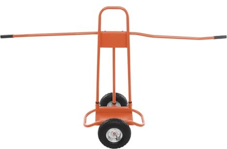 Plattenwagen Transportwagen für Platten, Schwerlast Plattentransportwagen für Sperrholz Platten,Trockenbau, Tragbarer Stahl Platten TransportGeräT für Haus Renovierung Baustelle (Orange)