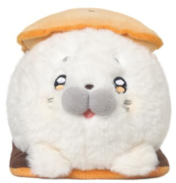 JORCEDI Robbe Kuscheltier, Meeresreihe PlüSchpuppen, Weich Stofftier Spielzeug Puppe, Robben Kissen PlüSchtier Deko, Chubby Blob Seal Kissen, Geschenk FüR Kinder Jungen Und MäDchen (13cm,bai)