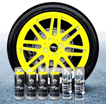 Sophisticauto Felgenfolie Set mit 6X Full Dip 400ml Gelb glänzend