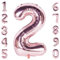 Rose Gold 2 Balloon 40 Inch Giant Helium Foil Number 0 to 9 Rose Gold Balloon Birthday Wedding Party Digital Decorations Number 2