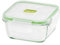 GIO'STYLE Linea 2 in 1 Vetro Contenitore per Alimenti in Vetro, Quadrato, Made in Italy, Adatto a Frigorifero, Freezer, Microonde, 0,38L, Trasparente, 12 x 12 x 6.2 cm, 1 pezzo