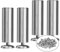 La Vane 10 / 25cm Metall Möbelfüße, 4er Set Edelstahl Tischbeine Schrankfüße mit Gummimatte für Schrank Sofa Küche Regal