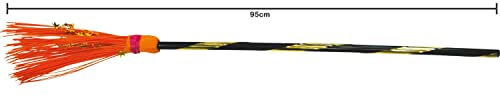 Scopa da strega 98 cm, arancione fluo