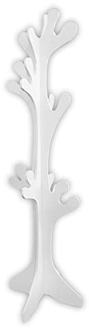 Lupia Albero Appendiabiti Attacapanni in Legno Bianco, H170 Cm,Albero 40x170 Cm