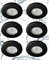 Trango 6er Set 6729IP-065-5WAK IP44 Einbaustrahler Schwarz matt inkl. 6x 5 Watt GU10 LED Leuchtmittel 3000K warmweiß & Fassung, Außen Einbauleuchte, Badleuchte, Deckenspot, Dusche Deckenstrahler