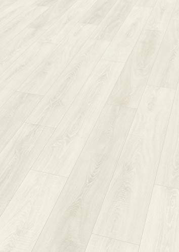 EGGER Toscolano Eiche Weiss Home Laminatboden EHL098 (8mm, 1,995m²) | authentische Holzoptik | | Einfache Verlegung durch CLIC It System | Praktisch & wertbeständig