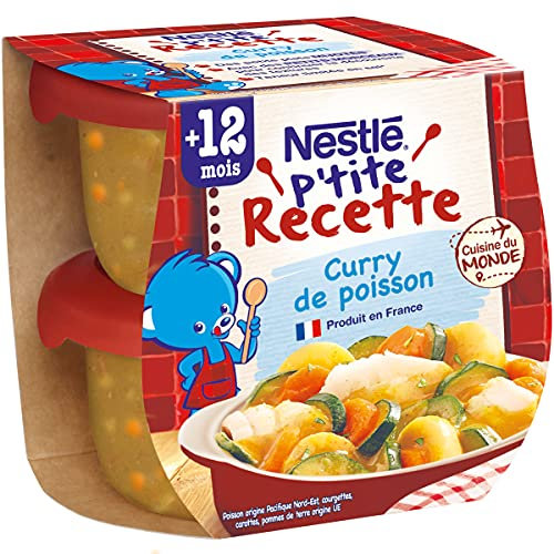 Nestlé bébé P'tite recette Curry de Poisson - 2x200g - dès 12 mois