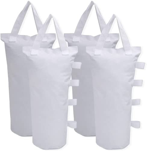 Ikerall Pesi a baldacchino per tenda a baldacchino pop-up, sacchetti di sabbia per ombrellone, riparo da sole istantaneo all'aperto (confezione da 4 - bianco)