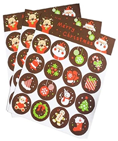 TOSSPER 160 Stücke Weihnachten Aufkleber Sortiment Urlaub Rolle Aufkleber Santa Snowman Rentier Aufkleber Für Party Gefälligkeiten Lieferungen
