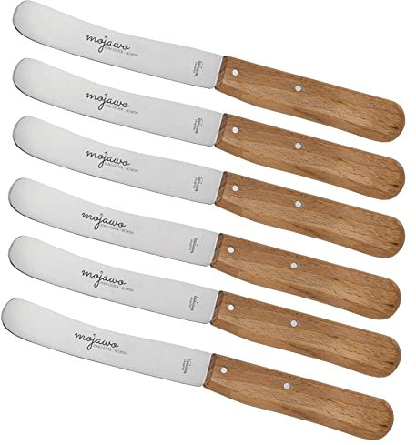 6er Set Scharfes Frühstücksmesser Tafelmesser Buttermesser Buckelsmesser Rostfreie Qualität aus Solingen