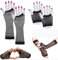 Flycppo 2 Pares Guantes de Red,Negros Largos y Cortos Guantes de Rejilla Sin Dedos,Guantes de Fiesta para Mujer,Accesorios de Disfraces para Niñas