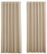 PONY DANCE Schlafzimmer Gardinen für Große Fenster 2er Set H 245 x B 200 cm Verdunklungsvorhänge Wärmeisolierend Übergardinen Wohnzimmer mit Ösen, Biscotti Beige