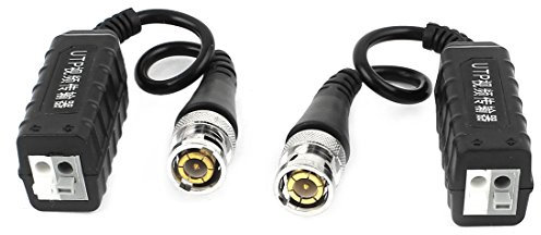 Ruilogod Cat5 CCTV-Kamera Passive UTP BNC Video Balun Sender-Empfänger-Paar