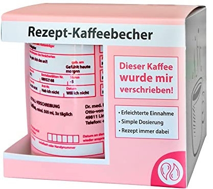 yvolve - Rezept-Becher - Tasse aus Keramik mit lustigem Spruch rundum bedruckt mit Verpackung - Spülmaschinenfest