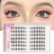 EMEDA Cils en grappe 98 Pcs DIY Cils Manga 7 paires Cils Cat Eye C Curl Extension de cils DIY Faux cils naturels Rubans de cils (Manga lashes)
