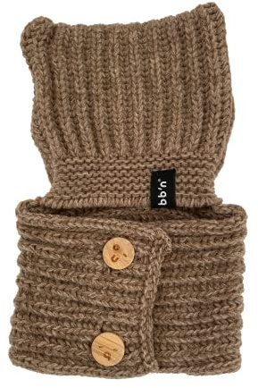 Babyboto'n Wollmütze für Babys (80 % Schurwolle - 20 % Polyamid) Modell Eule mit Moosstrick oder Bobo gestrickt, beige, 6 Monate