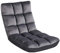 Yaheetech Silla de Suelo Plegable con Respaldo Ajustable 14 Posiciones Sofá Acolchado de Terciopelo para Meditación Lectura Gaming Asiento de Espuma Soporta 90kg Gris