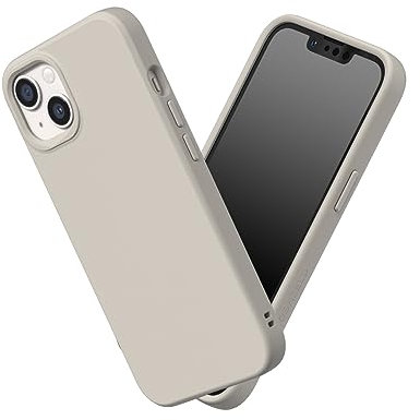 RhinoShield Case kompatibel mit [iPhone 13 mini] | SolidSuit - Stoßdämpfende & schlanke Schutzhülle mit Premium Finish - 3.5 Meter Fallschutz - Sandbeige