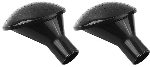 BAUSTER® 2 Stück Ersatzbrause für Gießkannen 10-15 Liter Set Brause ∅2,5 cm Schwarz Brauseaufsatz Aufsteckbrause für Garten, Ersatz-Gießbrause, für Beet, Grab Pflege