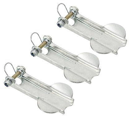PATIKIL 2.6 Pulgadas Gancho Seguridad Pestillo Kit, 3Pcs Metal Remolque Enganche Reemplazo para Horquilla Gancho Remolque, Plata