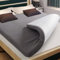 DUANDUAN Topper 90x200cm - 7.5cm Höhe Zwei Härtegrade Memory Foam Matratzen Topper - Öko-TEX® Zertifiziert Matratzentopper aus Gelschaum für Boxspringbett Wohnwagen Schlafsofa - Dunkelgrau