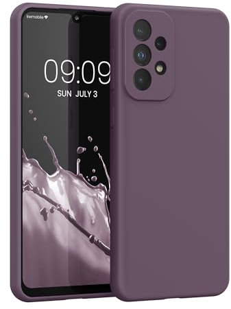 kwmobile Hülle kompatibel mit Samsung Galaxy A33 5G Hülle - Silikon Handy Case - Handyhülle weiche Oberfläche - kabelloses Laden - Helle Iris