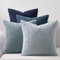Topfinel Kissenbezug 60x60 cm Blau 4er Set Kordsamt Kissenbezüge Kissenhülle Dekokissenbezug Sofakissen Dekokissen deko für Sofa Schlafzimmer Wohnzimmer Balkon Kinder flauschig Farbverlauf