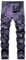 QZH.DUAO Jeans da uomo in denim mimetico, Viola mimetico, 56