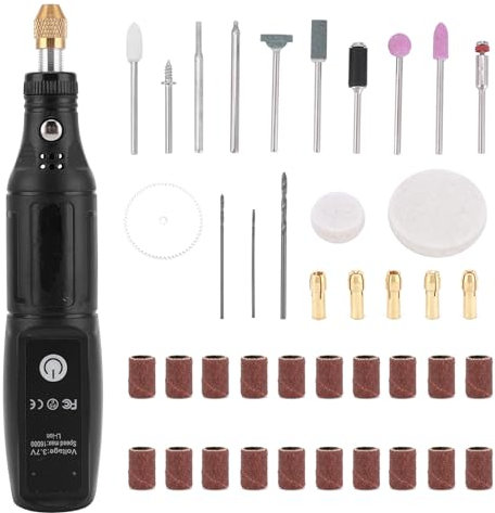 Cordless Rotary Tool Kit, 3.7V Li-ion Mini Rotary Multi-Tool Kit with 42 pcs Accessories Electric Rotary 16000rpm Speed DIY Grinder for Polishing Cleaning Engraving