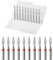 ERUIKA 10pcs Diamond Flame Cuticle Drill Bits Set, Professional Cuticle Nail Drill Bits for Dead Skin 3/32'' Nails Dry Manicure Pedicure Shape Remove Nail Salon Tools(Fine-F)