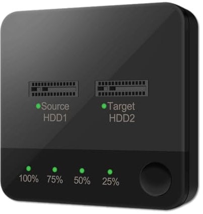 M.2 SATA SSD Duplikator, Dual Bay Offline Clone M.2 SATA Dockingstation, 1 Gbit/s, M.2 Cloner für SSD Größe 2230/2242/2260/2280/22110