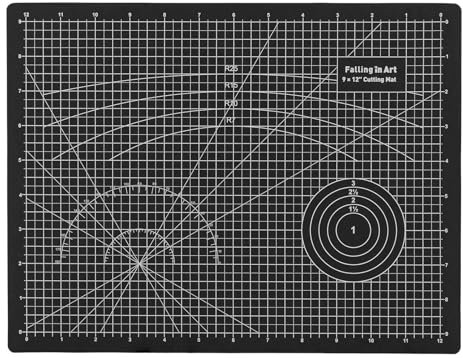 COOZEE Schneidematte A4, 23x30 cm 5-lagige Selbstheilend Schneidematte, Bastelunterlage Schnittfest, Bastelmatte, Schreibtischunterlage und Schneidematte zum Nähen, Schwarz