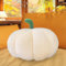 Kürbis Kissen 18CM Klein Kürbis Deko Rund Kürbiskissen Kuschelkissen Sofakissen Dekokissen mit Füllung und Bezug, Herbstkissen Zierkissen Pumpkin Pillow Halloween Herbst Thanksgiving (Weiß, 18cm)
