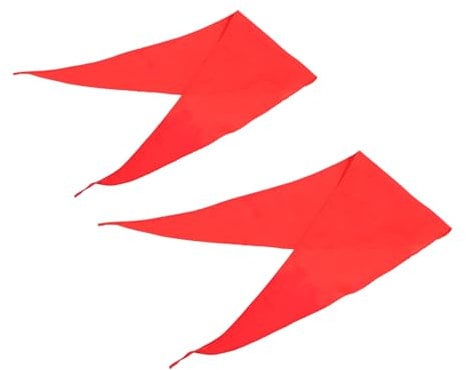 WESIEVYA 2er Satz Kinder Dreiecksschal Rot Leicht Und Atmungsaktiv Tanzschal Für Mädchen Und Jungen