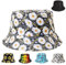 AUNGCSHE Fischerhut, Sonnenhut Bucket Hat Damen Herren, Beideseitig Tragen Fischerhüte, Retro Outdoor-Anglerhut Faltbar Buschhut für Wandern Camping Urlaub(Kleine Blume)