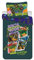 BrandMac TMNT Bettwäsche-Set für Kinderbett 100 x 135 cm + Kissenbezug 40 x 60 cm, 100 % Baumwolle, Teenage Mutant Ninja Turtles Bettwäsche für Kinder, wendbar, Junior-Bettwäsche-Set für Kleinkinder
