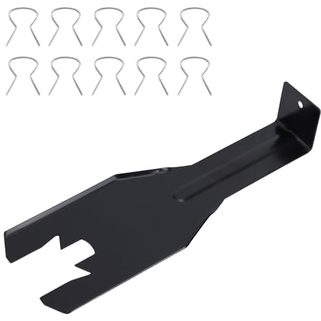 Penitue Window Crank Removal Tool with 10pcs Retainer Clips, Universal Window Handle Crank Disassemble Tool Metal Automotive Interior Repair Kit for Most Car Door Panel (Black)