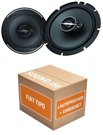 Lautsprecher Boxen Einbaupaket für Pioneer TS-A1671F kompatibel mit FIAT Tipo Typ 365 vorne | 2X Tief-Mitteltöner mit integriertem Hochtöner 320W MAX