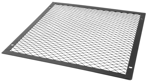 Kaminabdeckung 7, 86 Zoll Quadratisch aus Eisen mit Gitterstruktur Schwarz