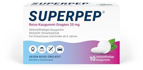 Kaugummi Dragees 10 Stück bei Übelkeit und Schwindel durch Gaming | Macht nicht müde, Einnahme ohne Wasser, praktisch für unterwegs, prophylaktisch oder bei Bedarf anzuwenden